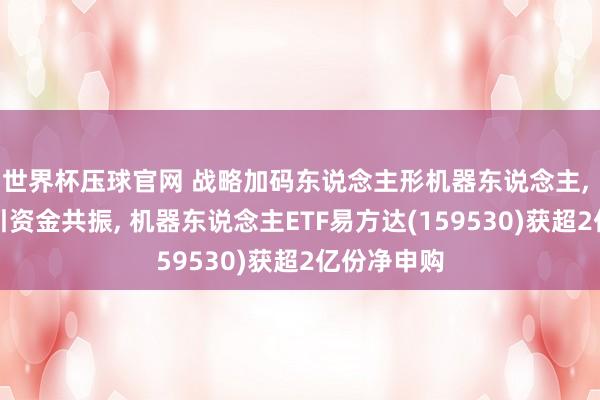 世界杯压球官网 战略加码东说念主形机器东说念主， 指数走强引资金共振， 机器东说念主ETF易方达(159530)获超2亿份净申购