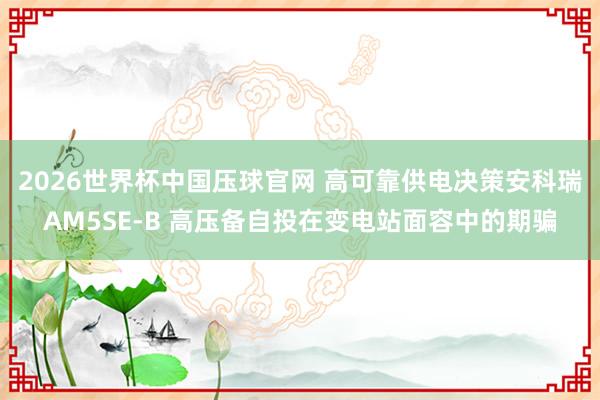 2026世界杯中国压球官网 高可靠供电决策安科瑞AM5SE‑B 高压备自投在变电站面容中的期骗