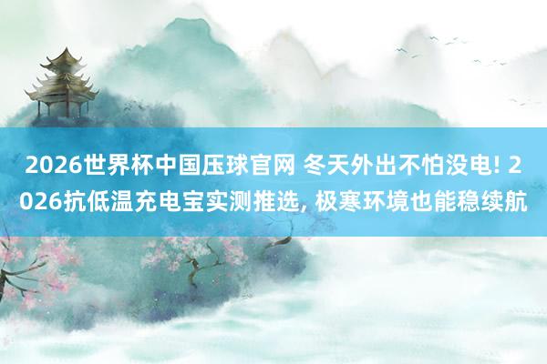 2026世界杯中国压球官网 冬天外出不怕没电! 2026抗低温充电宝实测推选， 极寒环境也能稳续航