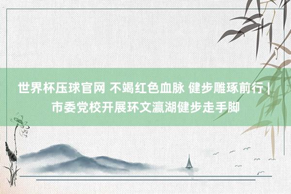 世界杯压球官网 不竭红色血脉 健步雕琢前行 | 市委党校开展环文瀛湖健步走手脚