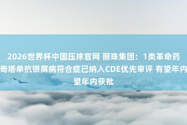 2026世界杯中国压球官网 丽珠集团：1类革命药莱康奇塔单抗银屑病符合症已纳入CDE优先审评 有望年内获批