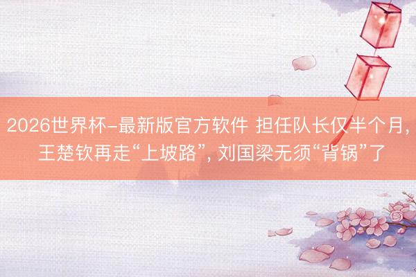 2026世界杯-最新版官方软件 担任队长仅半个月, 王楚钦再走“上坡路”, 刘国梁无须“背锅”了